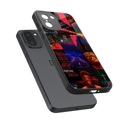 Heartless Vibes sleek oneplus 15r cover with tempered glass back and TPU edges