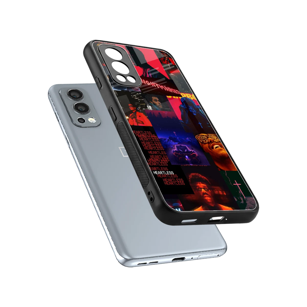Heartless Vibes sleek oneplus nord 2 cover with tempered glass back and TPU edges