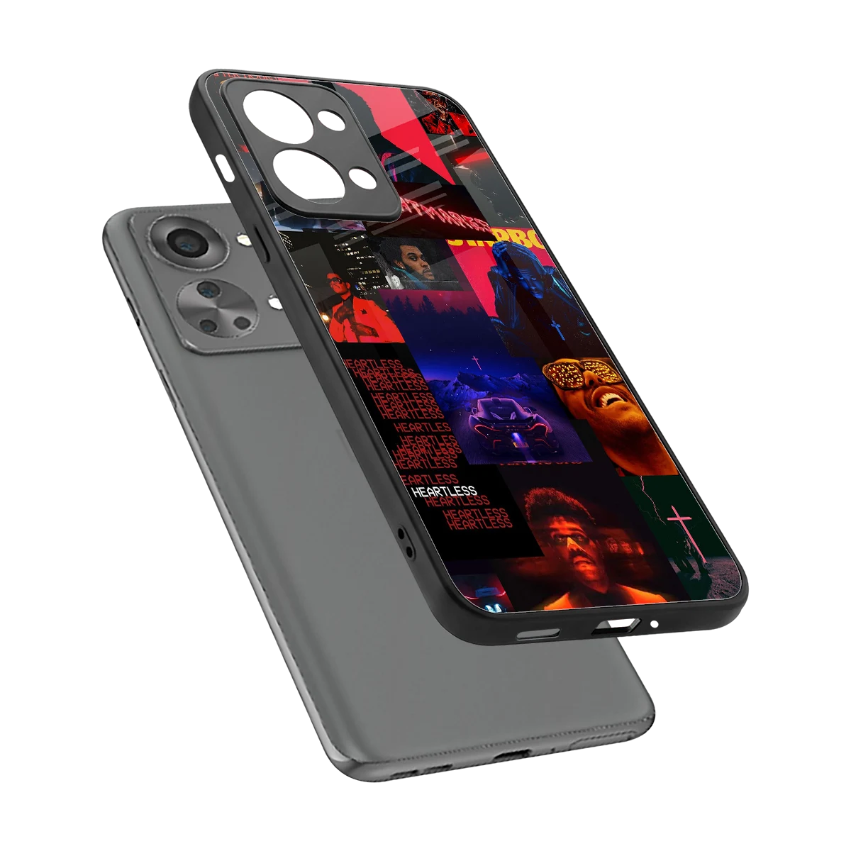 Heartless Vibes sleek oneplus nord 2t cover with tempered glass back and TPU edges