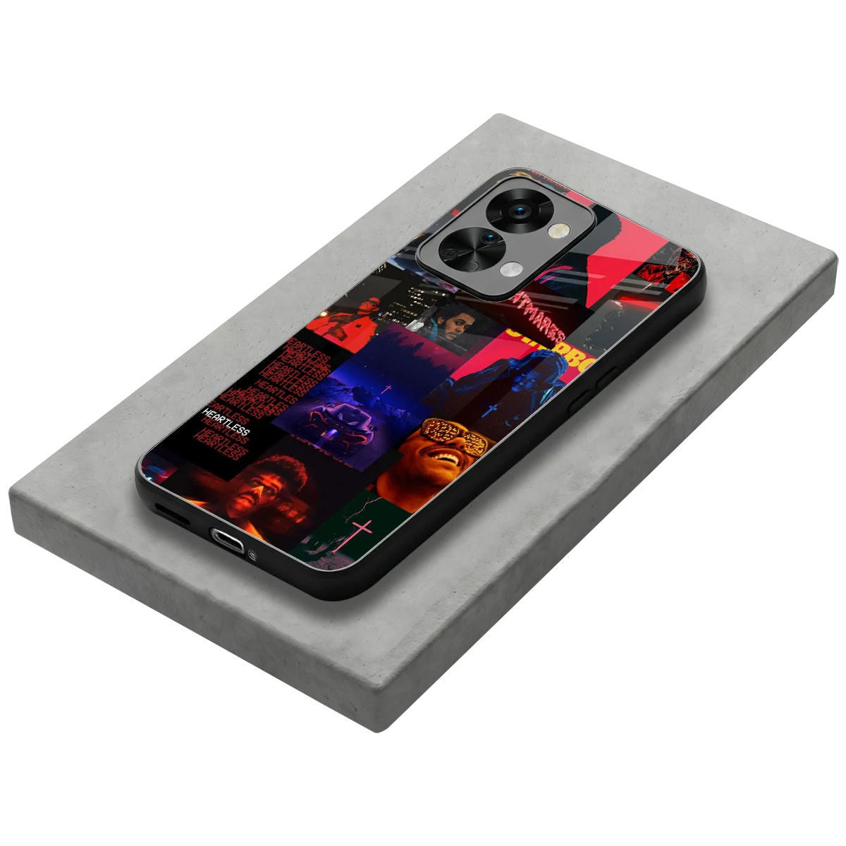 Heartless Vibes stylish phone case for oneplus nord 2t | glossy glass and slim fit