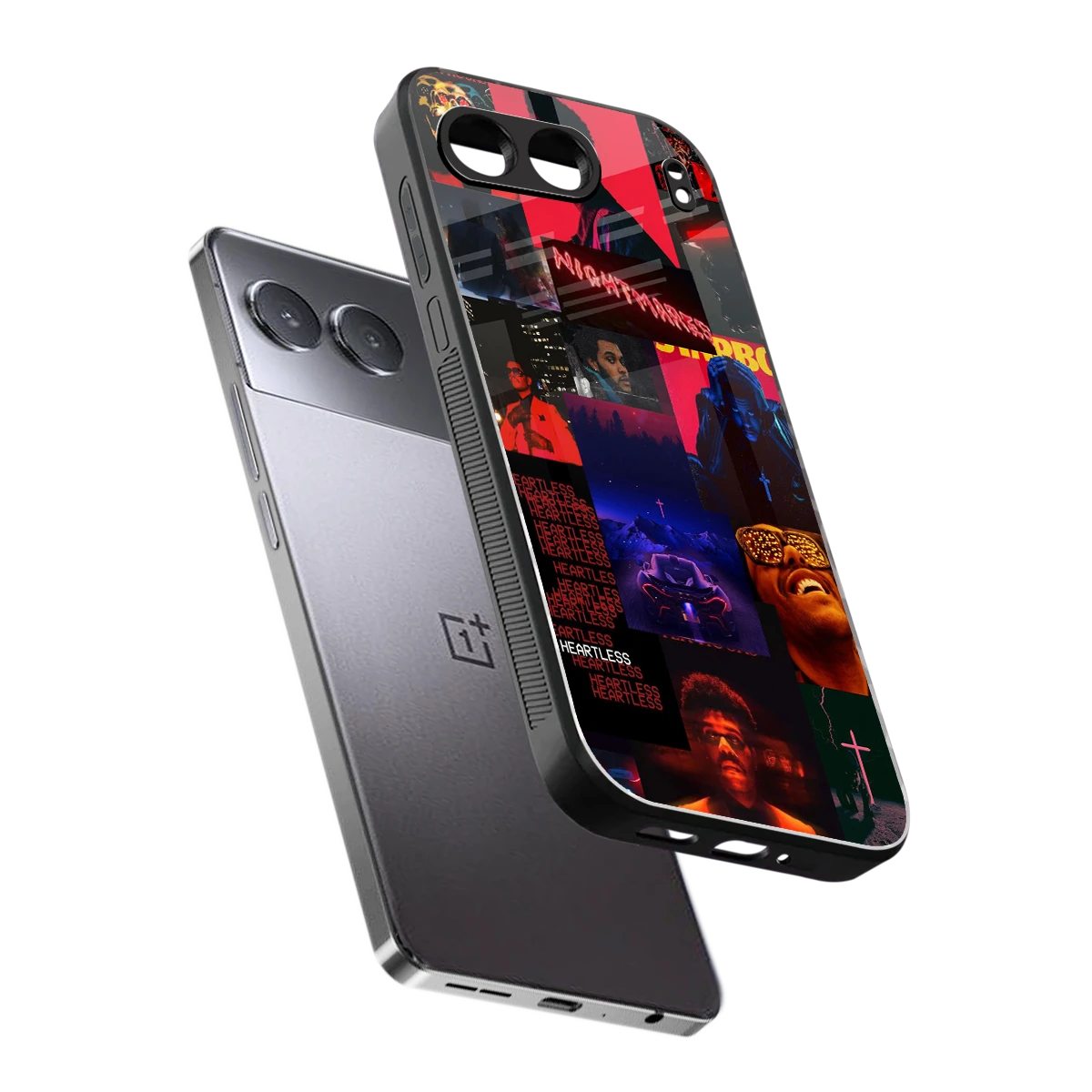 Heartless Vibes sleek oneplus nord 4 cover with tempered glass back and TPU edges