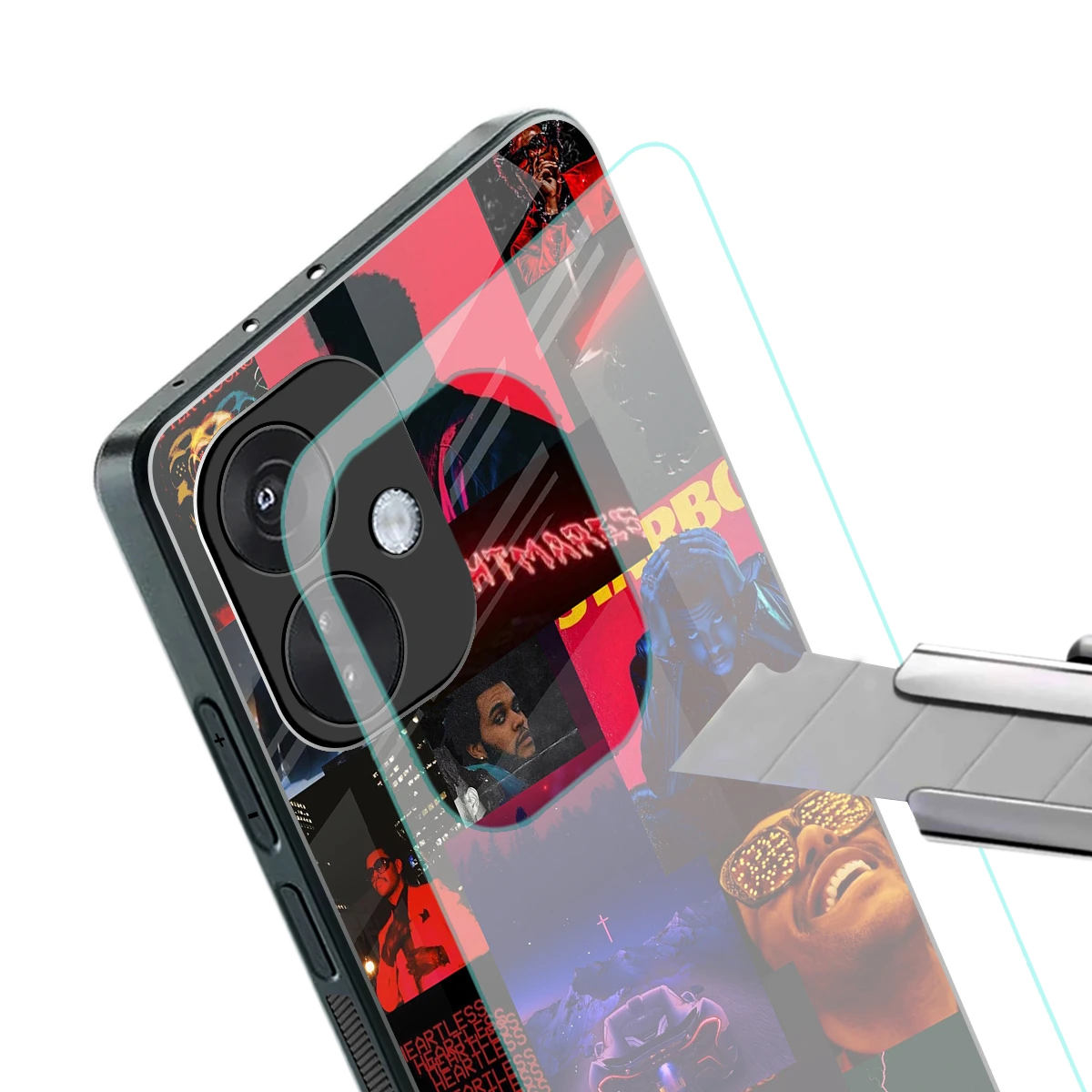 Heartless Vibes stylish phone case for oneplus nord ce 3 | glossy glass and slim fit