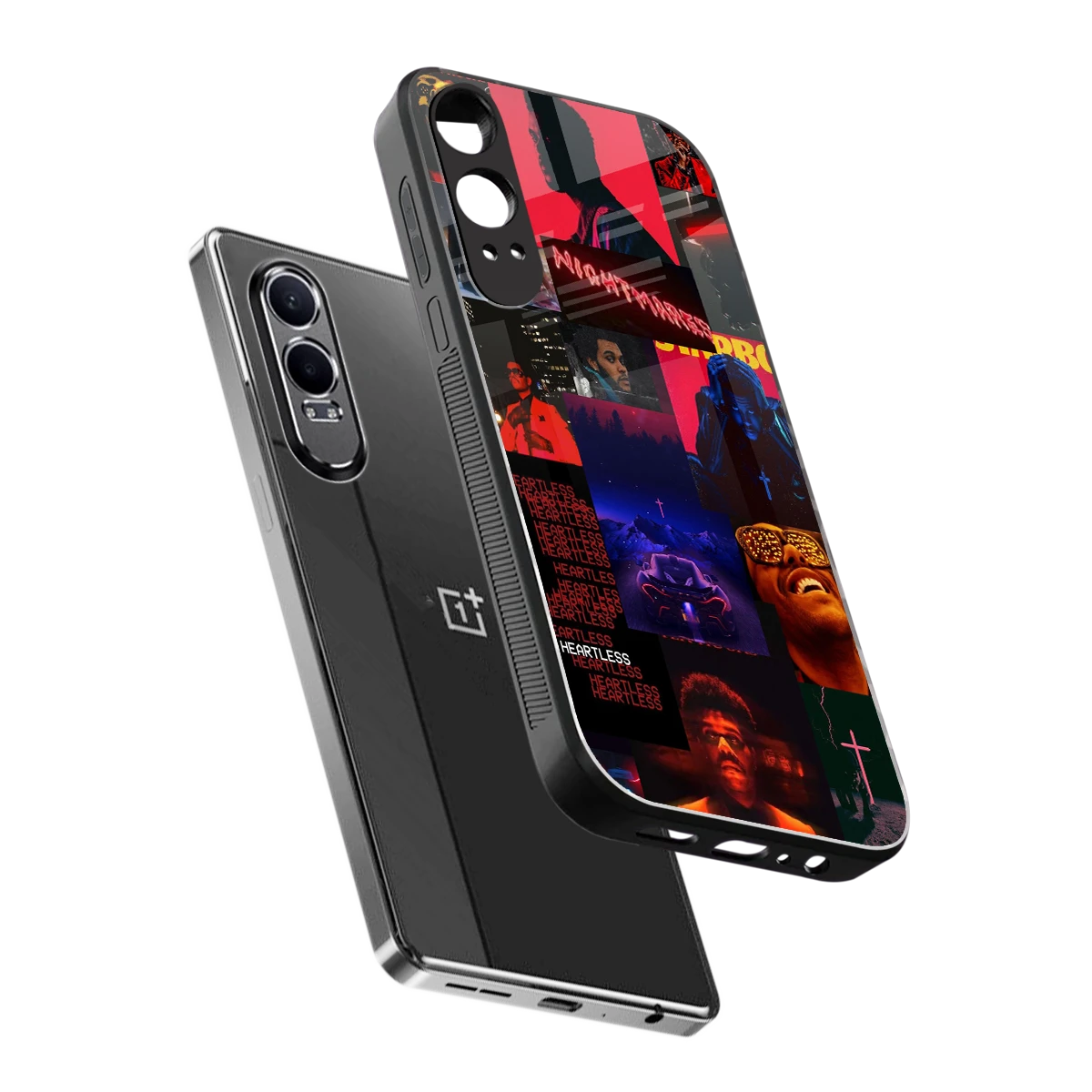 Heartless Vibes sleek oneplus nord ce 4 lite cover with tempered glass back and TPU edges