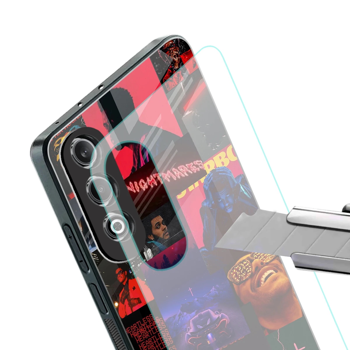 Heartless Vibes stylish phone case for oneplus nord ce 4 | glossy glass and slim fit