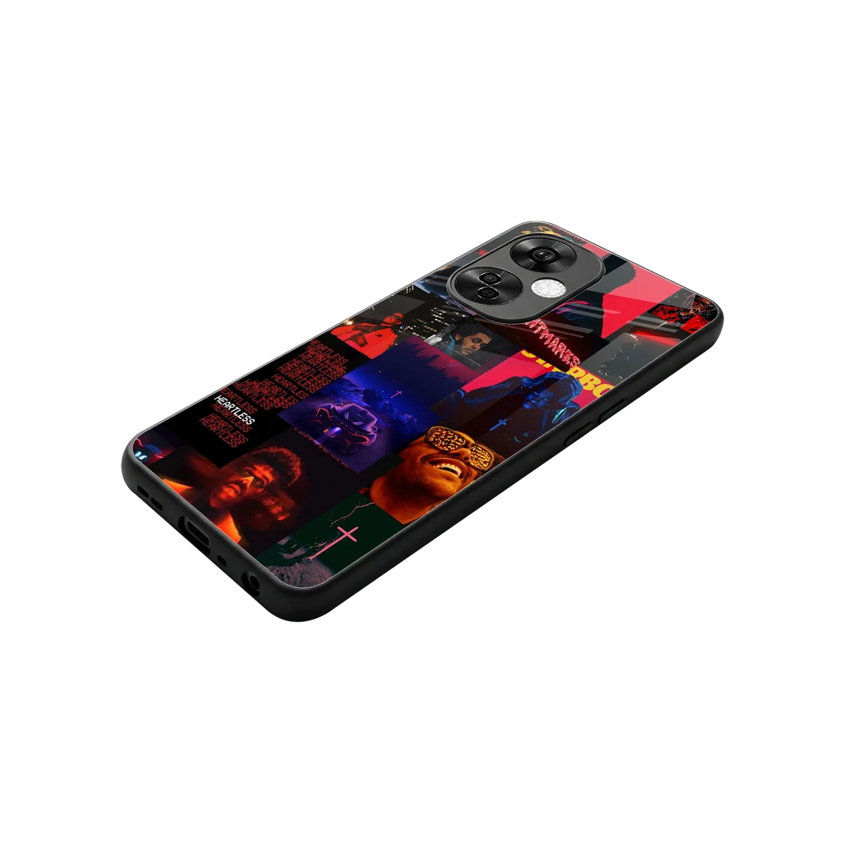 Heartless Vibes stylish phone case for oneplus nord ce 3 lite | glossy glass and slim fit
