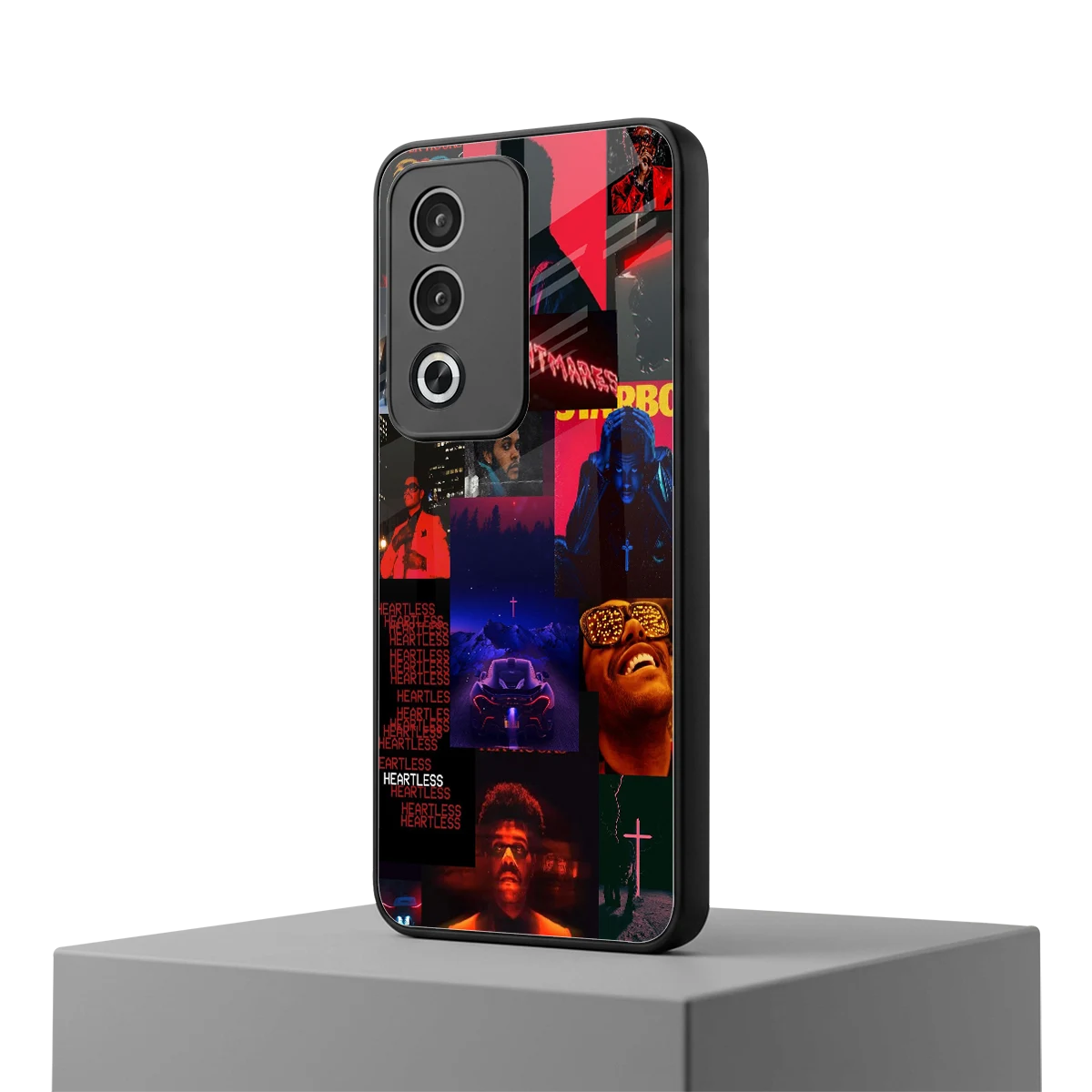 Heartless Vibes oppo a3 pro mobile cover | shockproof glass phone case