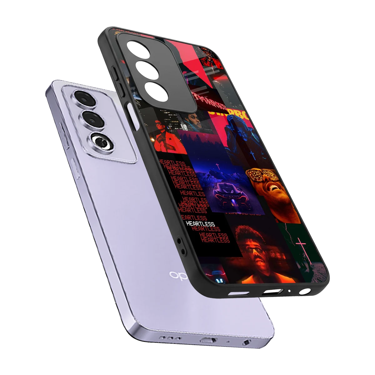 Heartless Vibes sleek oppo a3 pro cover with tempered glass back and TPU edges