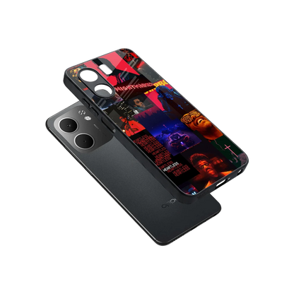 Heartless Vibes sleek oppo a5x 5g cover with tempered glass back and TPU edges