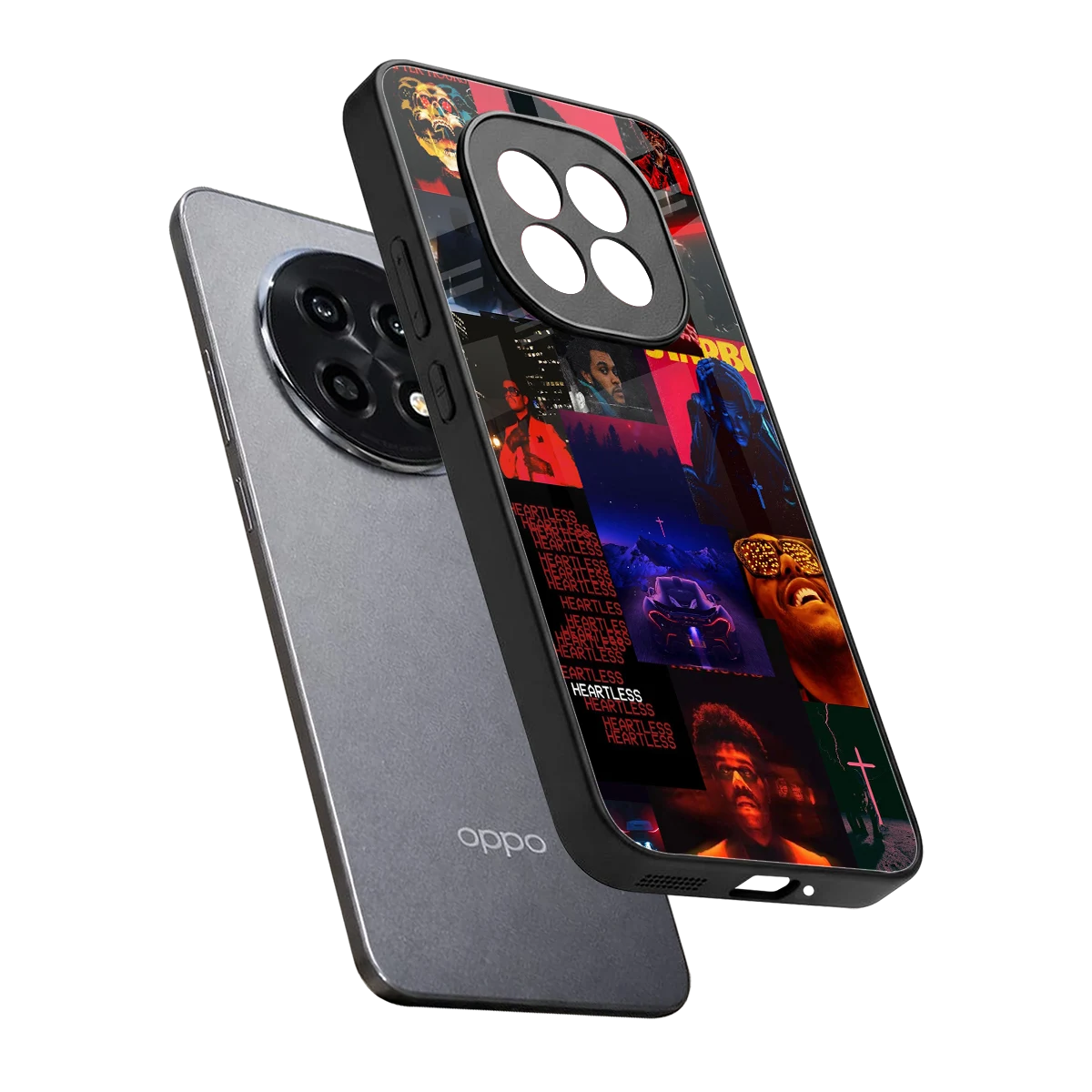 Heartless Vibes sleek oppo f29 pro 5g cover with tempered glass back and TPU edges