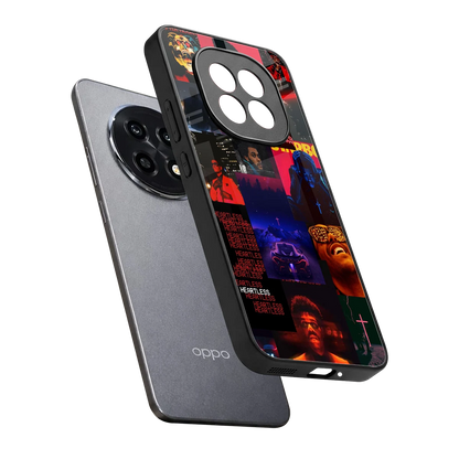 Heartless Vibes sleek oppo f29 pro 5g cover with tempered glass back and TPU edges