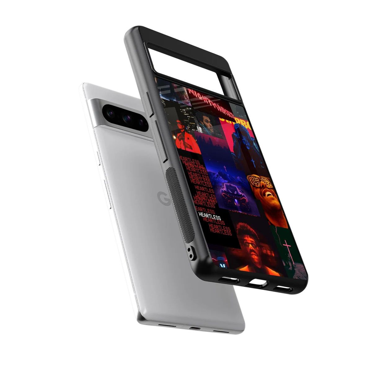 Heartless Vibes sleek google pixel 8 pro cover with tempered glass back and TPU edges