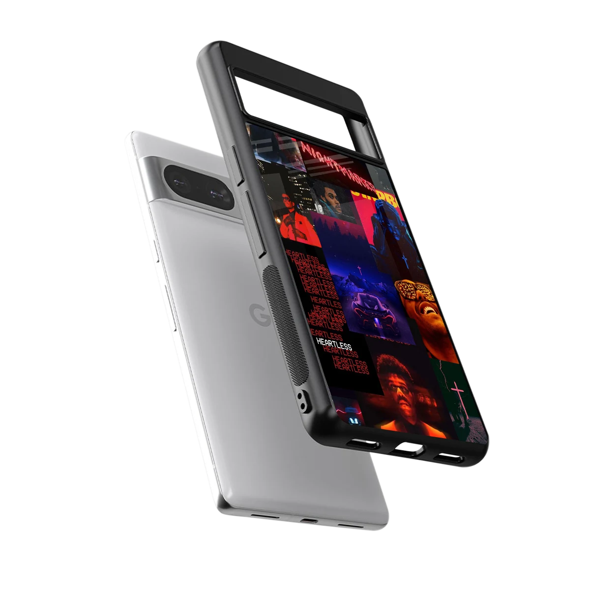 Heartless Vibes sleek google pixel 8 cover with tempered glass back and TPU edges