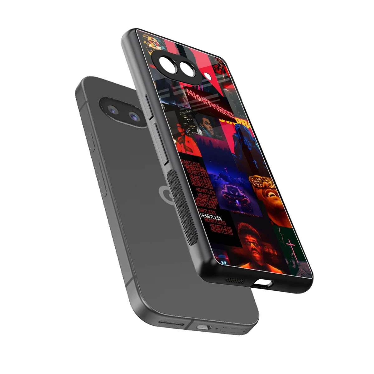 Heartless Vibes sleek google pixel 9a cover with tempered glass back and TPU edges