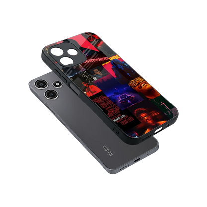 Heartless Vibes sleek redmi 12 5g cover with tempered glass back and TPU edges