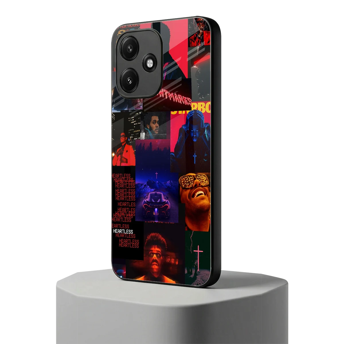 Heartless Vibes redmi 12 5g mobile cover | shockproof glass phone case