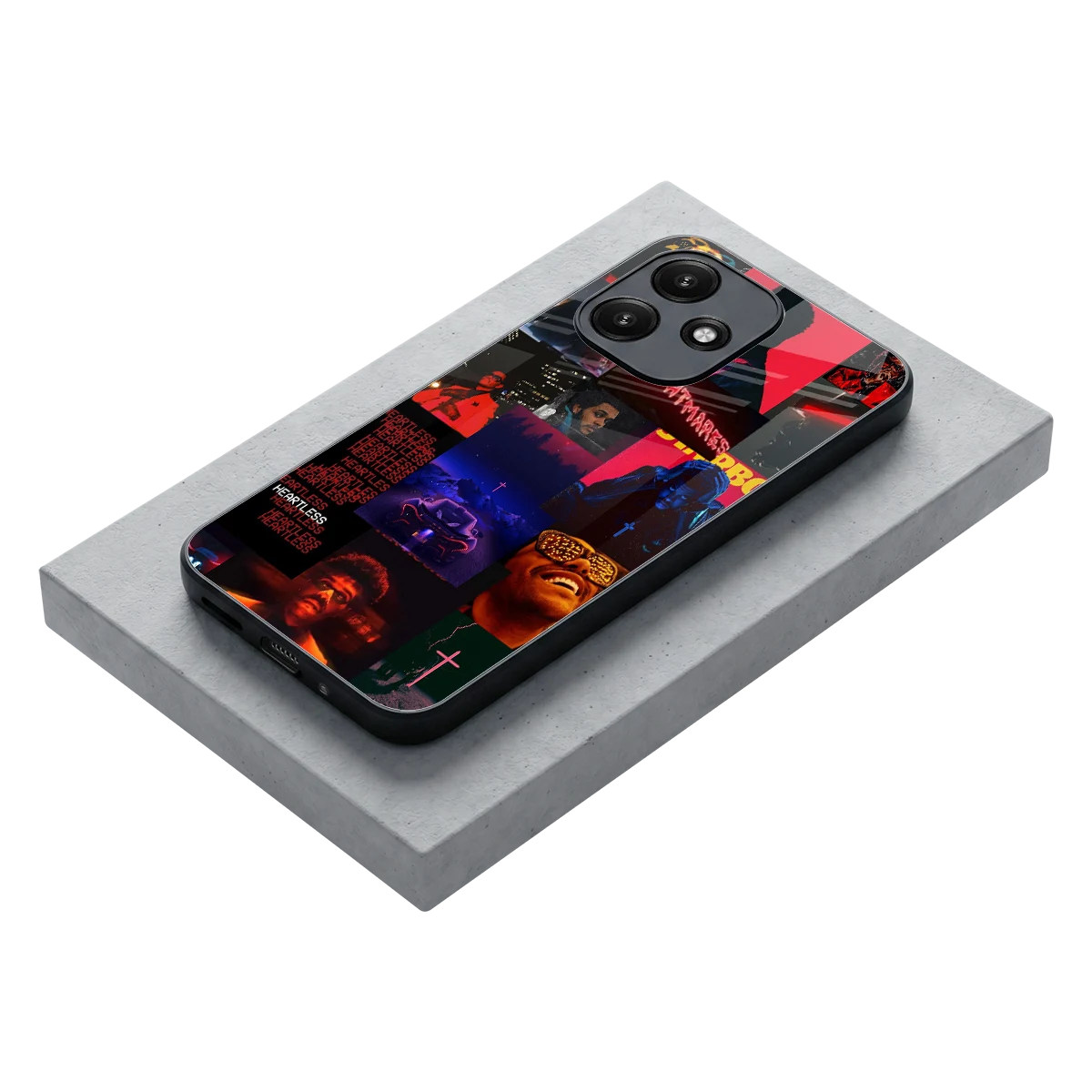 Heartless Vibes stylish phone case for redmi 12 5g | glossy glass and slim fit