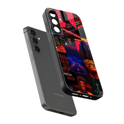 Heartless Vibes sleek samsung galaxy m35 5g cover with tempered glass back and TPU edges
