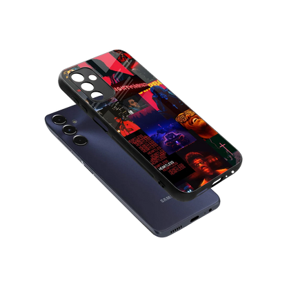 Heartless Vibes sleek samsung galaxy m14 5g cover with tempered glass back and TPU edges