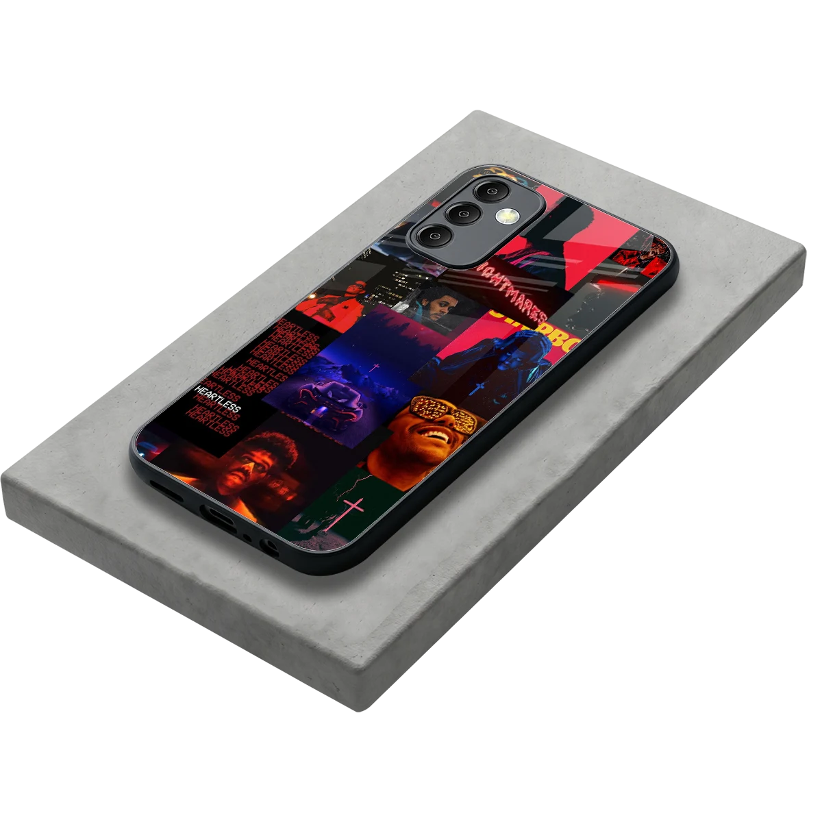 Heartless Vibes stylish phone case for samsung galaxy m14 5g | glossy glass and slim fit