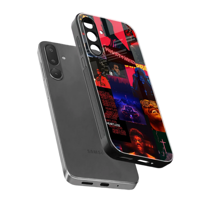 Heartless Vibes sleek samsung galaxy m56 5g cover with tempered glass back and TPU edges