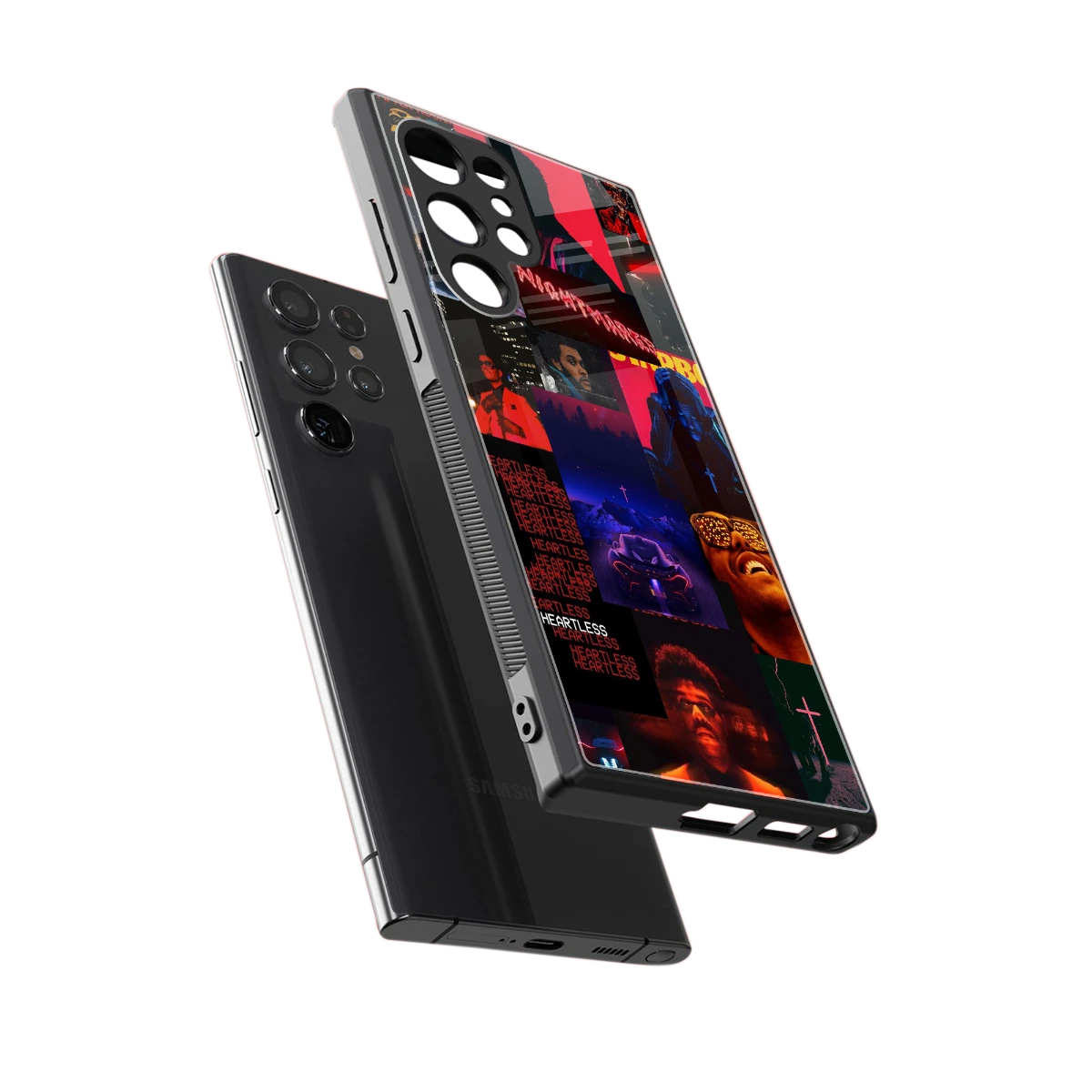 Heartless Vibes sleek samsung galaxy s23 ultra cover with tempered glass back and TPU edges