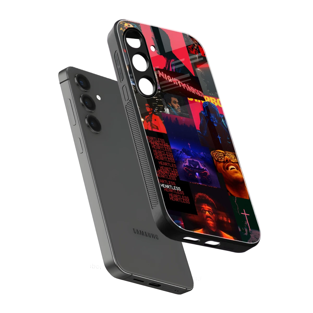 Heartless Vibes sleek samsung galaxy s24 cover with tempered glass back and TPU edges