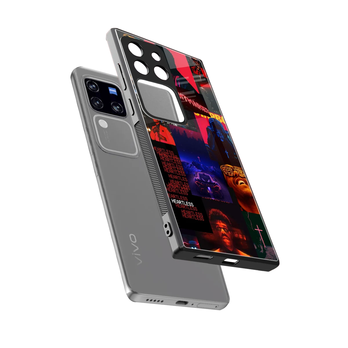 Heartless Vibes sleekvivo v30 pro cover with tempered glass back and TPU edges