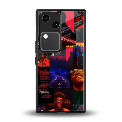 Heartless Vibes back phone cover | glass case for vivo v30