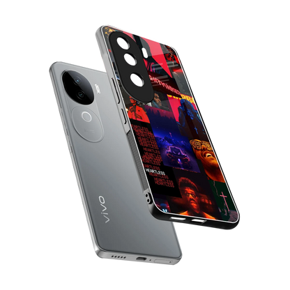 Heartless Vibes sleek vivo v40e cover with tempered glass back and TPU edges