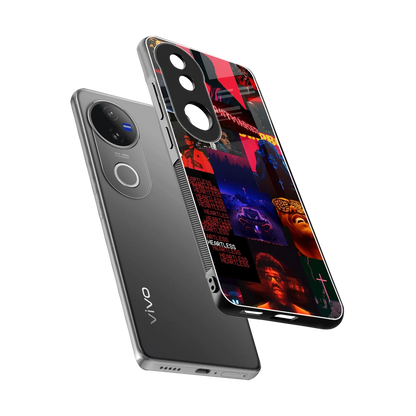 Heartless Vibes sleek vivo v50 cover with tempered glass back and TPU edges