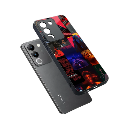 Heartless Vibes sleek vivo y200 5g cover with tempered glass back and TPU edges