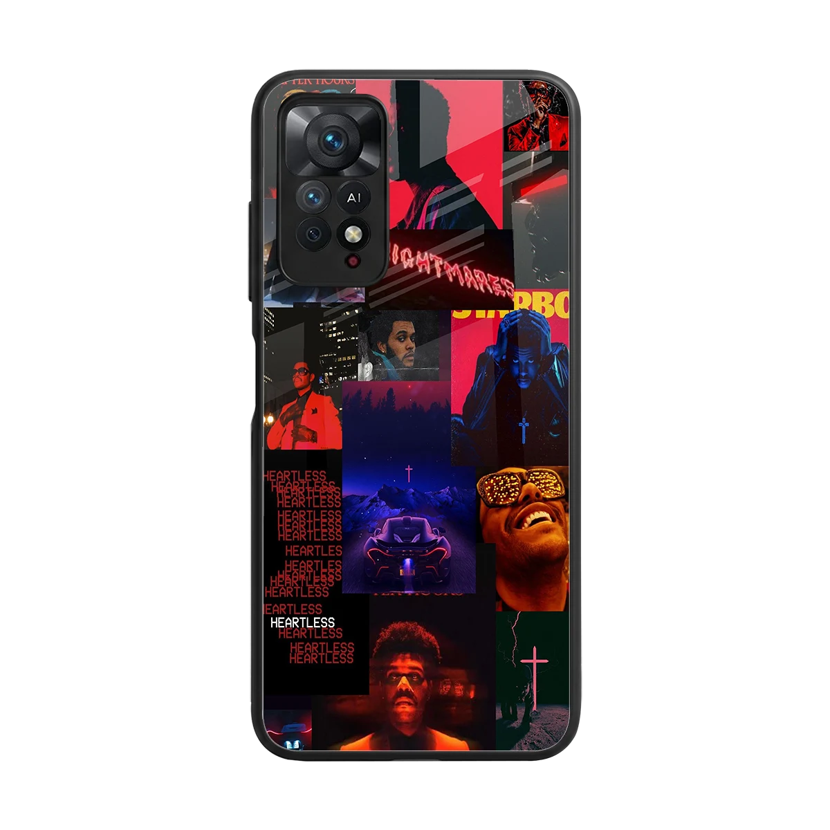Heartless Vibes back phone cover | glass case for redmi note 11 pro