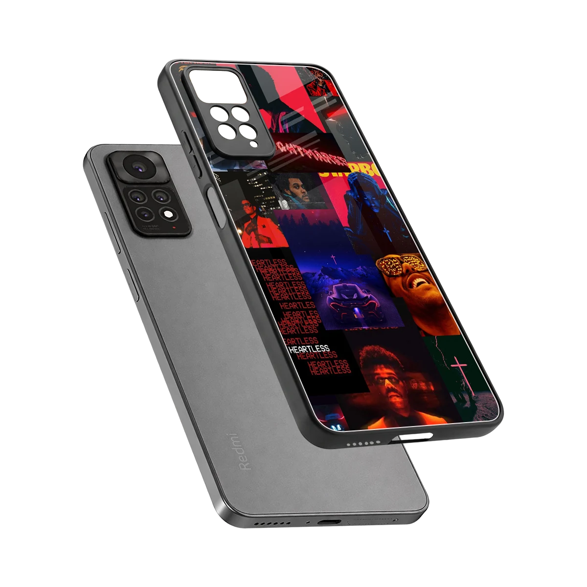 Heartless Vibes sleek redmi note 11 pro cover with tempered glass back and TPU edges