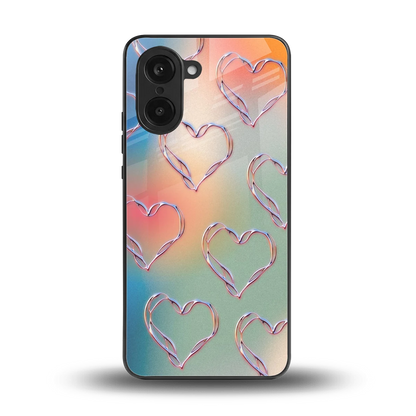 Hearts Euphoria back phone cover | glass case for oneplus nord ce5 5g