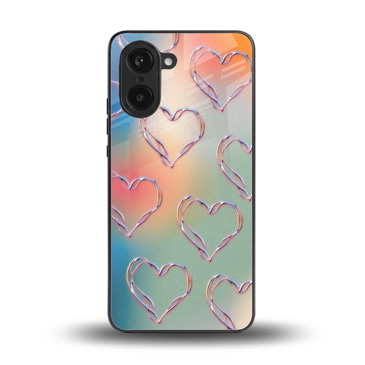 Hearts Euphoria back phone cover | glass case for oneplus nord ce5 5g