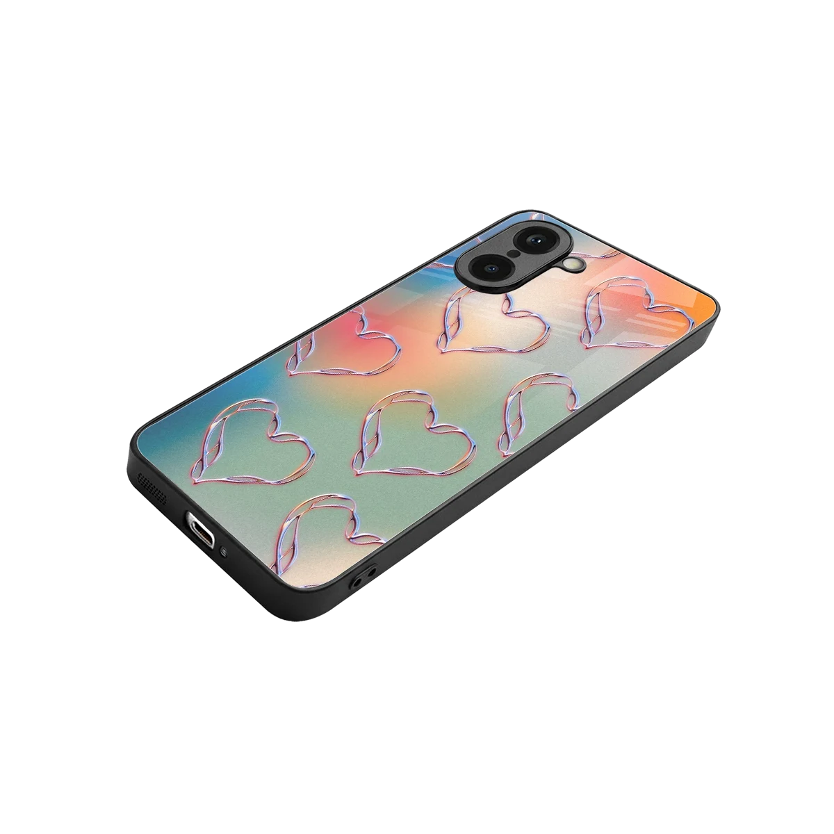 Hearts Euphoria stylish phone case for oneplus nord ce5 5g | glossy glass and slim fit