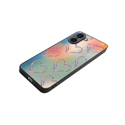 Hearts Euphoria stylish phone case for oneplus nord ce5 5g | glossy glass and slim fit