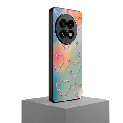 Hearts Euphoria oneplus 13 mobile cover | shockproof glass phone case