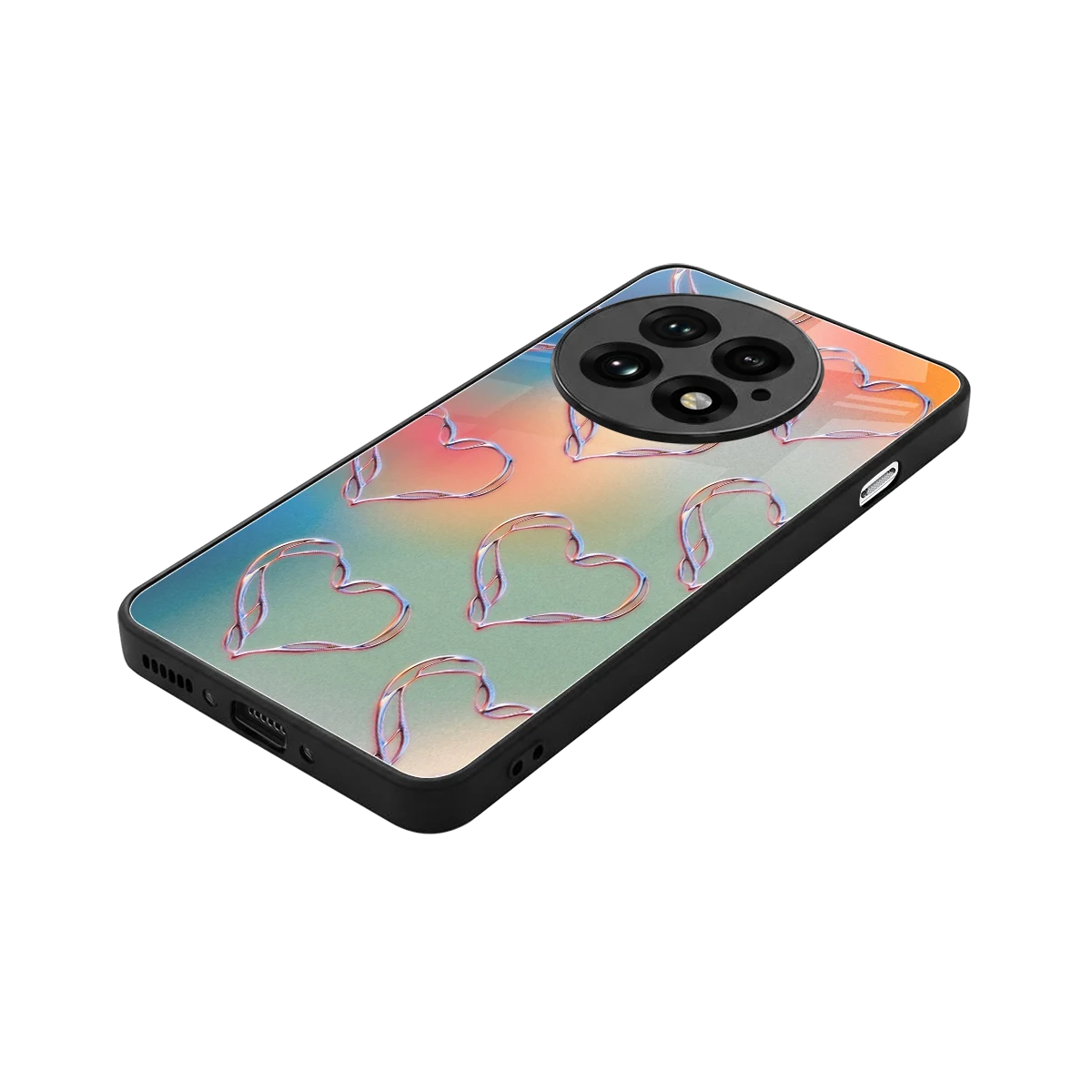 Hearts Euphoria stylish phone case for oneplus 13 | glossy glass and slim fit