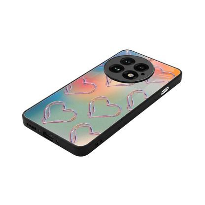 Hearts Euphoria stylish phone case for oneplus 13 | glossy glass and slim fit