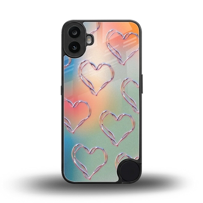 Hearts Euphoria back phone cover | glass case for cmf nothing phone 1