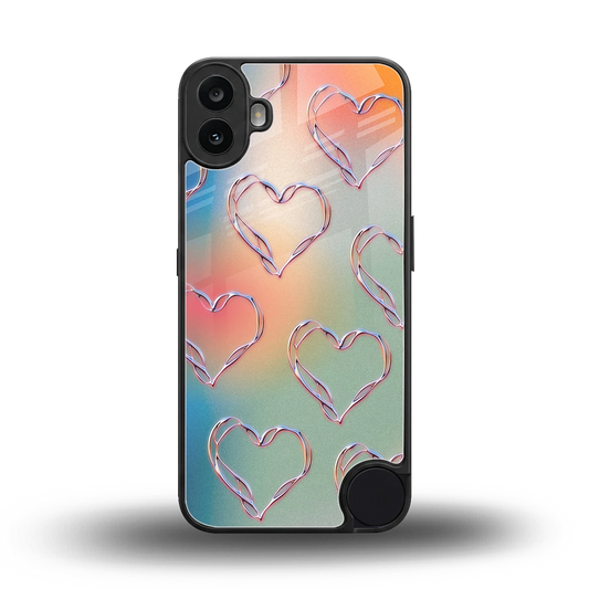 Hearts Euphoria back phone cover | glass case for cmf nothing phone 1
