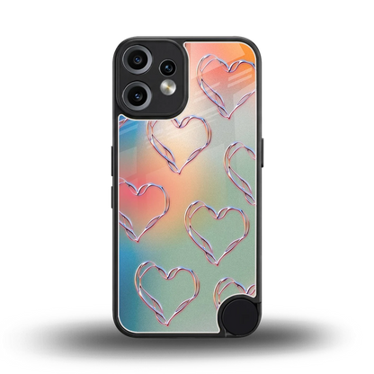 Hearts Euphoria back phone cover | glass case for cmf nothing phone 2 pro