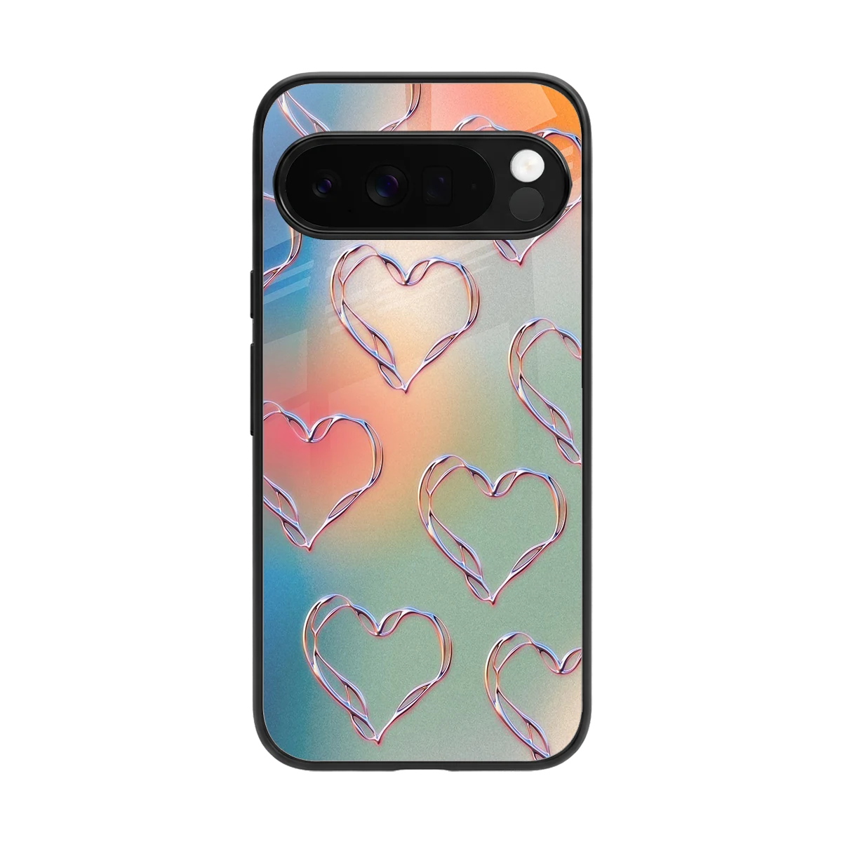 Hearts Euphoria back phone cover | glass case for google pixel 10 pro xl