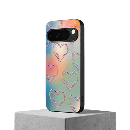 Hearts Euphoria google pixel 10 pro xl mobile cover | shockproof glass phone case