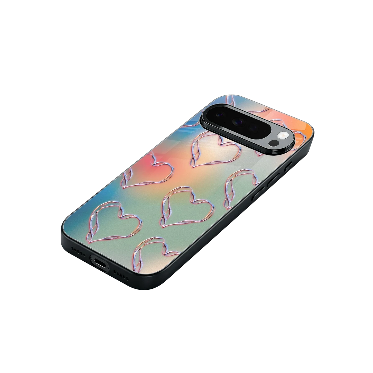 Hearts Euphoria stylish phone case for google pixel 10 pro xl | glossy glass and slim fit