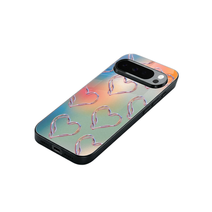 Hearts Euphoria stylish phone case for google pixel 10 pro xl | glossy glass and slim fit