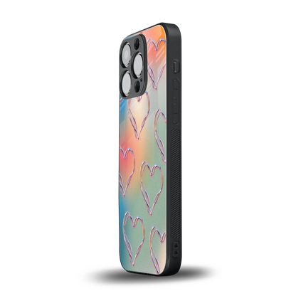 Hearts Euphoria iphone 15 pro mobile cover | shockproof glass phone case