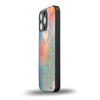 Hearts Euphoria iphone 16 pro max mobile cover | shockproof glass phone case