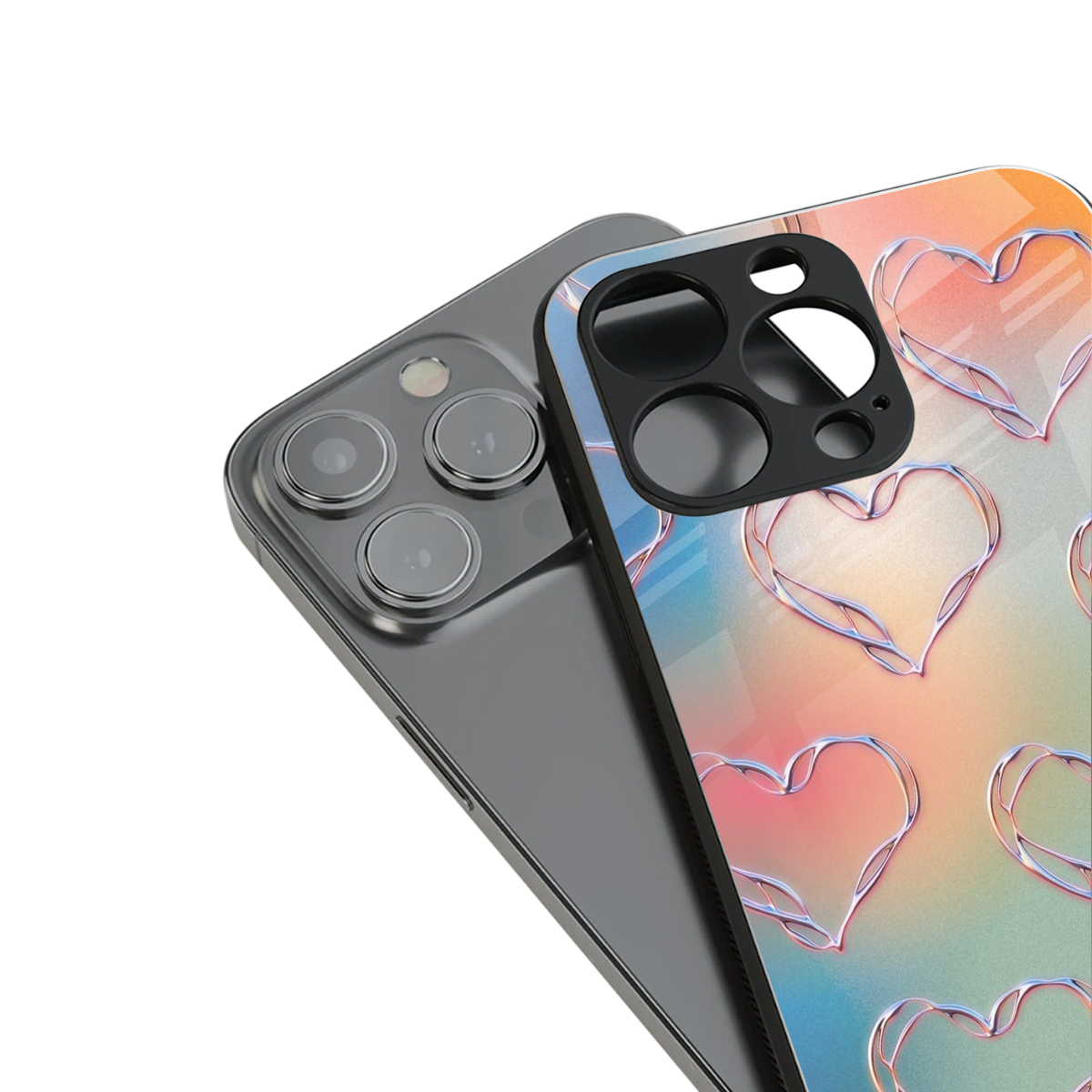 Hearts Euphoria Phone Case for Iphone 16 | Glass Case